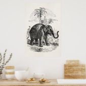  Aziatische olifant - Aangepaste olifanten Poster (Keuken)