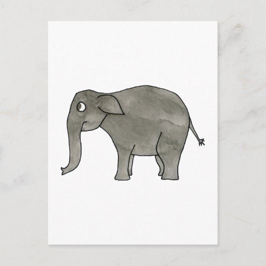 Aziatische olifant. briefkaart (Voorkant)
