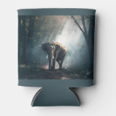 Aziatische olifant in een Sunlit Forest Clearing Blikjeskoeler (Voorkant)