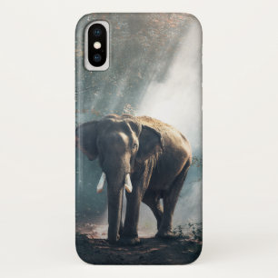 Aziatische olifant in een Sunlit Forest Clearing iPhone X Hoesje
