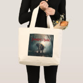 Aziatische olifant in een Sunlit Forest Clearing Grote Tote Bag (Voorkant (product))