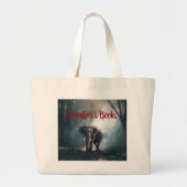 Aziatische olifant in een Sunlit Forest Clearing Grote Tote Bag (Voorkant)