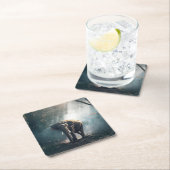 Aziatische olifant in een Sunlit Forest Clearing Kartonnen Onderzetters (Insitu)