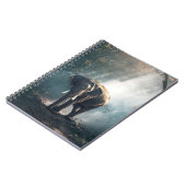 Aziatische olifant in een Sunlit Forest Clearing Notitieboek (Linkerzijde)