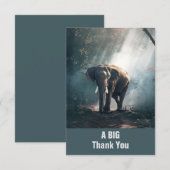 Aziatische olifant in een zonnebrandwoud Dank u Bedankkaart (Voorkant / Achterkant)