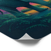 Aziatische olifant in het bos poster (Hoek)