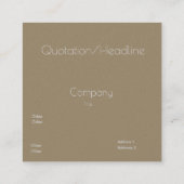 Aziatische olifant in kleuren vierkante visitekaartje (Achterkant)