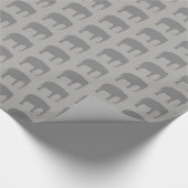 Aziatische olifant silhouetten patroon cadeaupapier (Hoek)