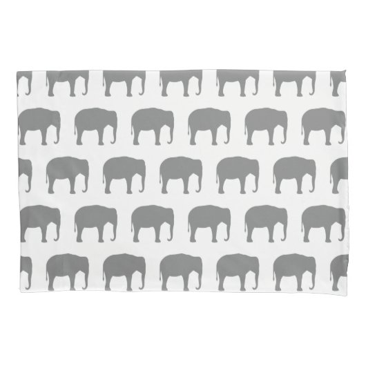 Aziatische olifant silhouetten patroon kussensloop (Voorkant)