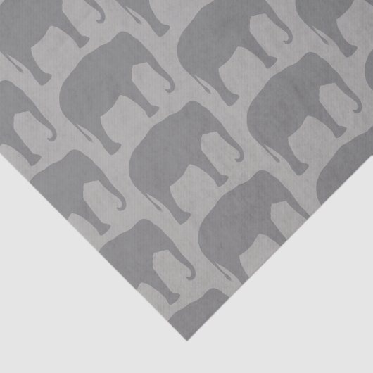 Aziatische olifant Silhouettes Patroon Tissuepapier (Detail)
