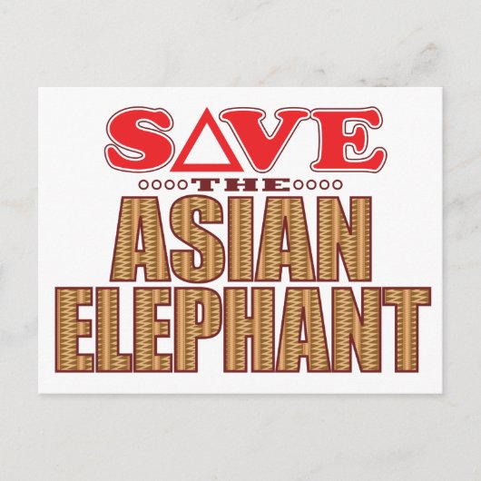 Aziatische olifant sparen briefkaart (Voorkant)