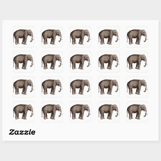 Aziatische olifant Stickers (Vel)