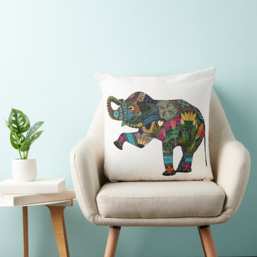 aziatische olifant wit kussen (Stoel)