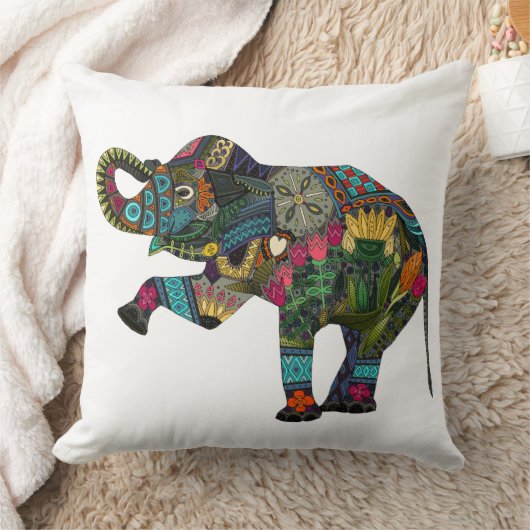 aziatische olifant wit kussen (Deken)