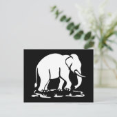Aziatische olifanten boven Thai Elephant Trekking  Briefkaart (Staand voorkant)