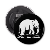 Aziatische olifanten boven Thai Elephant Trekking  Button Flesopener (Voorkant)