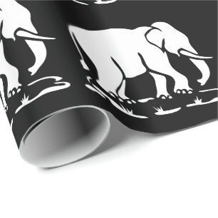 Aziatische olifanten boven Thai Elephant Trekking Cadeaupapier