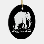 Aziatische olifanten boven Thai Elephant Trekking  Keramisch Ornament (Rechts)