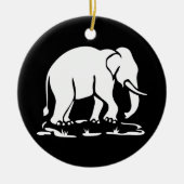 Aziatische olifanten boven Thai Elephant Trekking  Keramisch Ornament (Voorkant)