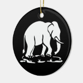 Aziatische olifanten boven Thai Elephant Trekking Keramisch Ornament (Links)