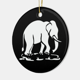 Aziatische olifanten boven Thai Elephant Trekking  Keramisch Ornament