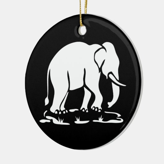 Aziatische olifanten boven Thai Elephant Trekking  Keramisch Ornament (Links)