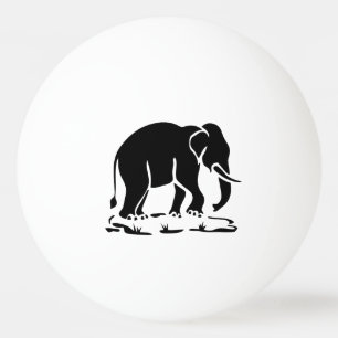 Aziatische olifanten boven Thai Elephant Trekking Pingpongbal
