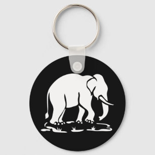 Aziatische olifanten boven Thai Elephant Trekking  Sleutelhanger
