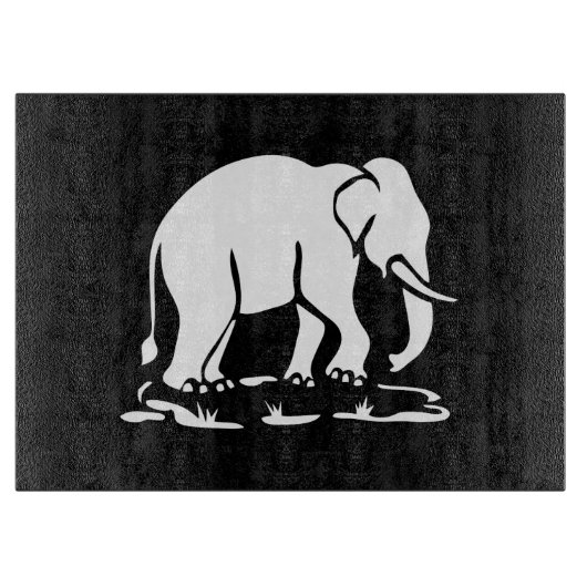 Aziatische olifanten boven Thai Elephant Trekking  Snijplank (Voorkant)