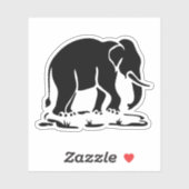 Aziatische olifanten boven Thai Elephant Trekking  Sticker (Vel)