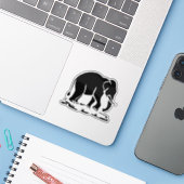 Aziatische olifanten boven Thai Elephant Trekking  Sticker (Laptop met iPhone)