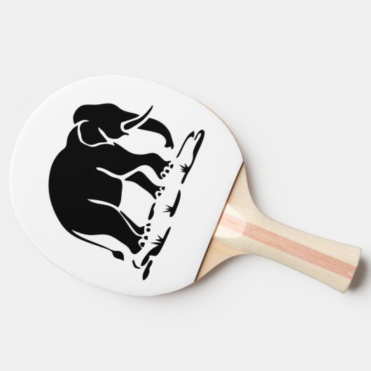 Aziatische olifanten boven Thai Elephant Trekking  Tafeltennisbatje (Zijkant)