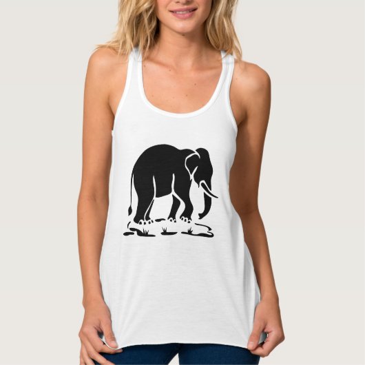 Aziatische olifanten boven Thai Elephant Trekking  Tanktop (Voorkant)