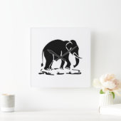 Aziatische olifanten boven Thai Elephant Trekking  Vierkante Klok (Huis)