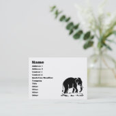 Aziatische olifanten boven Thai Elephant Trekking Visitekaartje (Staand voorkant)