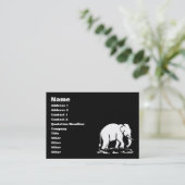 Aziatische olifanten boven Thai Elephant Trekking  Visitekaartje (Staand voorkant)