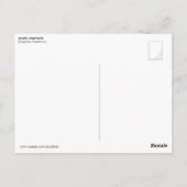 Aziatische olifanten briefkaart (Achterkant)