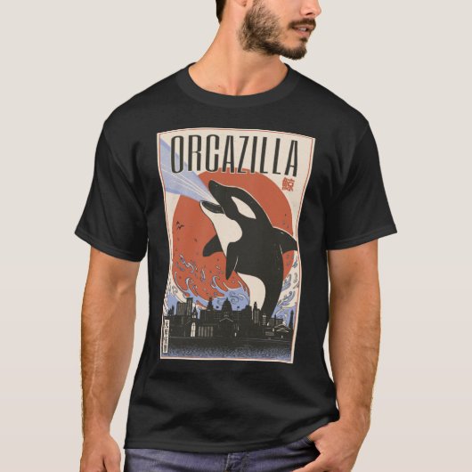 Aziatische Orcazilla-walvis T-shirt (Voorkant)