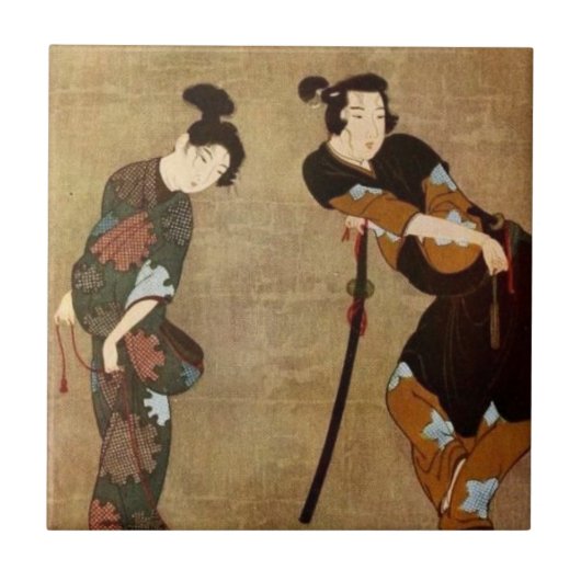 Aziatische paar tegeltje (Voorkant)