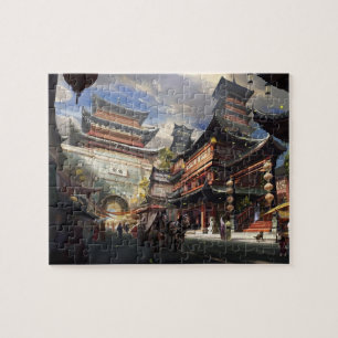 aziatische pagode puzzel