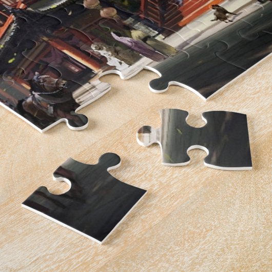 aziatische pagode puzzel legpuzzel (Zijkant)