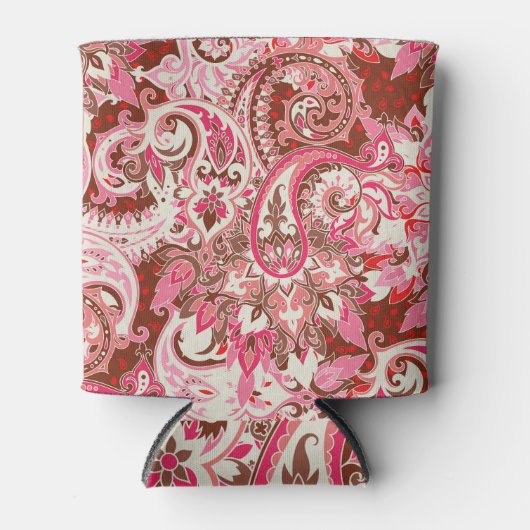 Aziatische paisley elementen, boho . blikjeskoeler (Voorkant)
