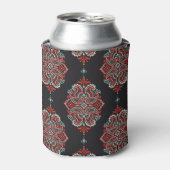 Aziatische paisley elementen, boho patroon. blikjeskoeler (Blikje Voorkant)