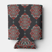 Aziatische paisley elementen, boho patroon. blikjeskoeler (Achterkant)