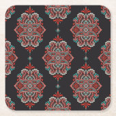 Aziatische paisley elementen, boho  patroon. kartonnen onderzetters (Voorkant)