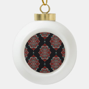 Aziatische paisley elementen, boho patroon. keramische bal ornament