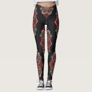 Aziatische paisley elementen, boho  patroon. leggings