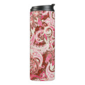 Aziatische paisley elementen, boho . thermosbeker (Gedraaid links)