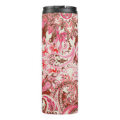 Aziatische paisley elementen, boho . thermosbeker (Achterkant)