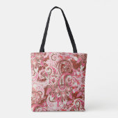 Aziatische paisley elementen, boho . tote bag (Achterkant)